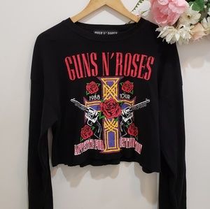 F21 Guns N' Roses Black Sweatshirt Large